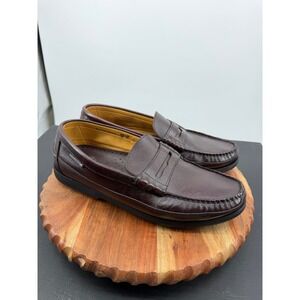 Mephisto Men's Cap Vert penny loafers sz 11 wine brown leather